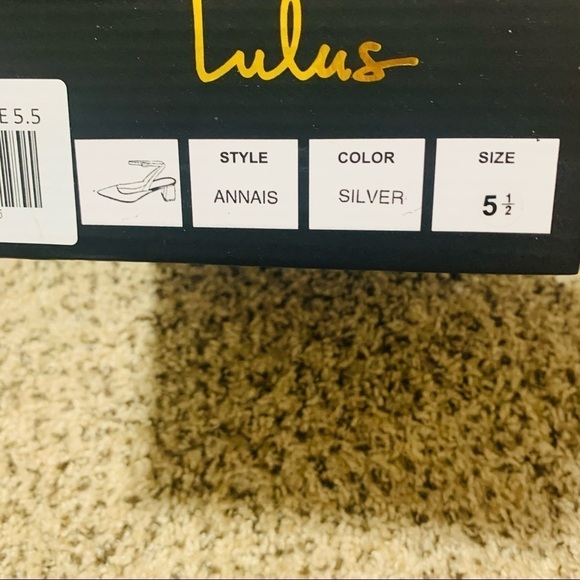 NIB LULU’S• Silver Glitter Ankle Strap Pumps 5.5 - Picture 10 of 10